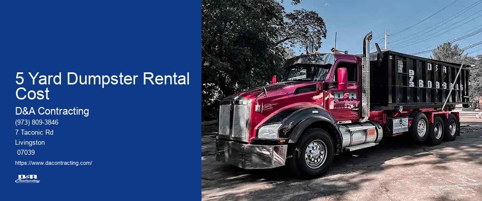 5 Yard Dumpster Rental Cost